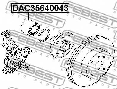 Подшипник ступицы колеса FEBEST DAC35640043 - изображение 1