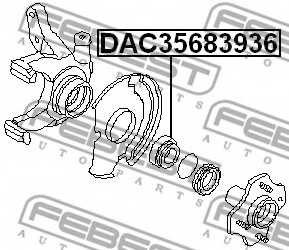 Подшипник ступицы колеса FEBEST DAC35683936 - изображение 1