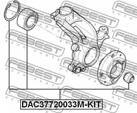 Подшипник ступицы колеса FEBEST DAC37720033M-KIT - изображение 1