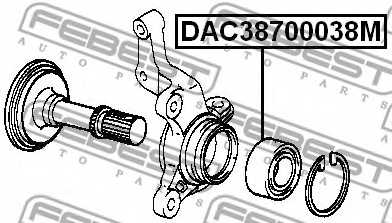 Подшипник ступицы колеса FEBEST DAC38700038M - изображение 1