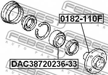 Подшипник ступицы колеса FEBEST DAC38720236-33 - изображение 1