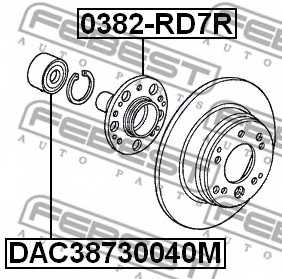 Подшипник ступицы колеса FEBEST DAC38730040M - изображение 1