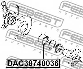 Подшипник ступицы колеса FEBEST DAC38740036 - изображение 1