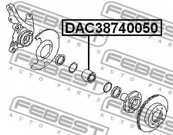Подшипник ступицы колеса FEBEST DAC38740050 - изображение 1