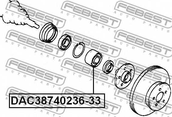 Подшипник ступицы колеса FEBEST DAC38740236-33 - изображение 1