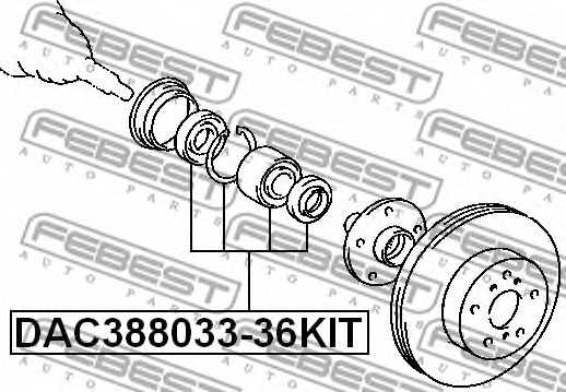 Комплект подшипника ступицы колеса FEBEST DAC388033-36KIT - изображение 1
