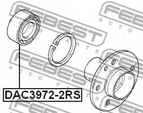 Подшипник ступицы колеса FEBEST DAC3972-2RS - изображение 1