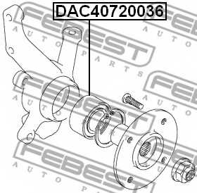 Подшипник ступицы колеса FEBEST DAC40720036 - изображение 1