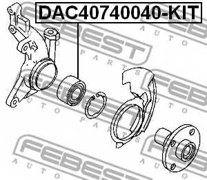 Подшипник ступицы колеса FEBEST DAC40740040-KIT - изображение 1
