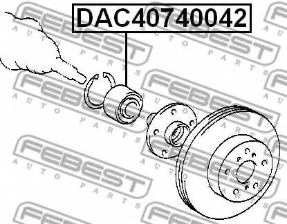 Подшипник ступицы колеса FEBEST DAC40740042 - изображение 1
