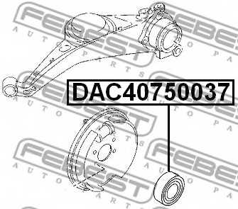Подшипник ступицы колеса FEBEST DAC40750037 - изображение 1