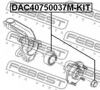 Подшипник ступицы колеса FEBEST DAC40750037M-KIT - изображение 1