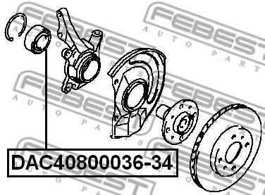 Подшипник ступицы колеса FEBEST DAC40800036-34 - изображение 1
