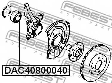 Подшипник ступицы колеса FEBEST DAC40800040 - изображение 1