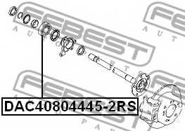 Подшипник ступицы колеса FEBEST DAC40804445-2RS - изображение 1