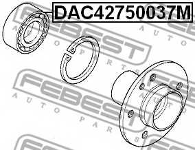 Подшипник ступицы колеса FEBEST DAC42750037M - изображение 1