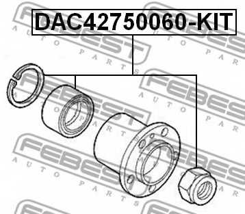 Подшипник ступицы колеса FEBEST DAC42750060-KIT - изображение 1