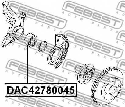 Подшипник ступицы колеса FEBEST DAC42780045 - изображение 1