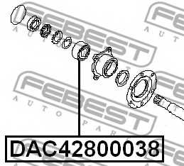 Подшипник ступицы колеса FEBEST DAC42800038 - изображение 1