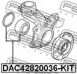Подшипник ступицы колеса FEBEST DAC42820036-KIT - изображение 1