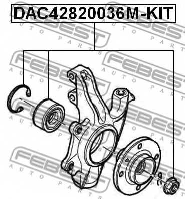 Подшипник ступицы колеса FEBEST DAC42820036M-KIT - изображение 1