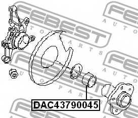 Подшипник ступицы колеса FEBEST DAC43790045 - изображение 1