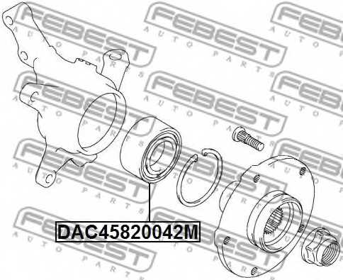 Подшипник ступицы колеса FEBEST DAC45820042M - изображение 1
