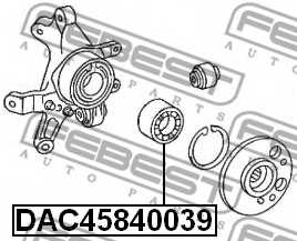 Подшипник ступицы колеса FEBEST DAC45840039 - изображение 1