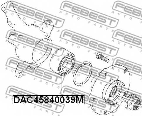 Подшипник ступицы колеса FEBEST DAC45840039M - изображение 1