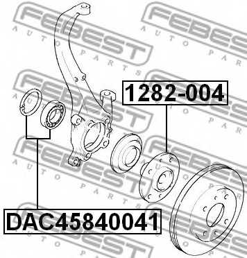 Подшипник ступицы колеса FEBEST DAC45840041 - изображение 1