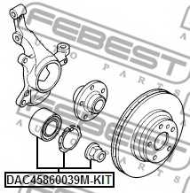 Подшипник ступицы колеса FEBEST DAC45860039M-KIT - изображение 1
