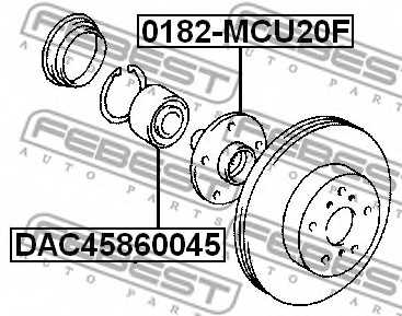 Подшипник ступицы колеса FEBEST DAC45860045 - изображение 1