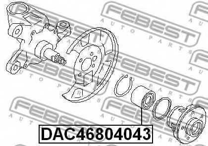 Подшипник ступицы колеса FEBEST DAC46804043 - изображение 1