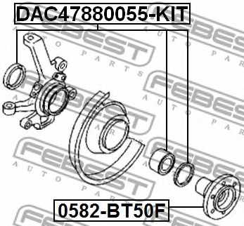 Подшипник ступичный передний FEBEST DAC47880055KIT - изображение 1