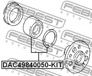Комплект подшипника ступицы колеса FEBEST DAC49840050-KIT - изображение 1