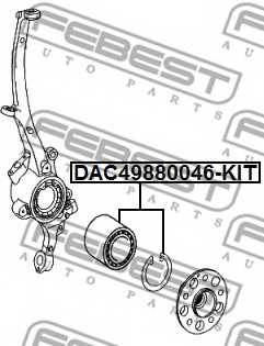 Комплект подшипника ступицы колеса FEBEST DAC49880046-KIT - изображение 1