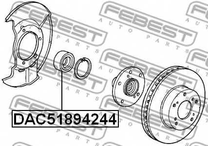 Подшипник ступицы колеса FEBEST DAC51894244 - изображение 1