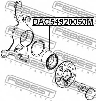 Подшипник ступицы колеса FEBEST DAC54920050M - изображение 1