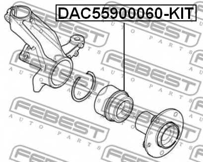 Комплект подшипника ступицы колеса FEBEST DAC55900060-KIT - изображение 1