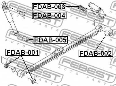 Втулка, амортизатор FEBEST FDAB-005 - изображение 1