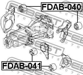Опора, дифференциал FEBEST FDAB-040 - изображение 1