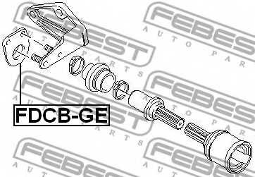 Подшипник приводного вала FEBEST FDCB-GE - изображение 1