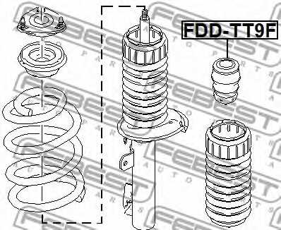 Амортизатор передний <b>FEBEST FDD-TT9F</b> - изображение 1