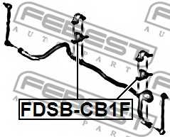 Опора стабилизатора FEBEST FDSB-CB1F - изображение 1
