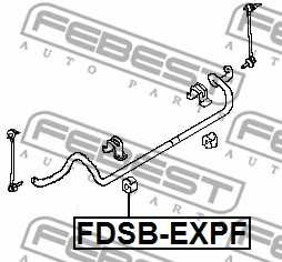 Опора стабилизатора FEBEST FDSB-EXPF - изображение 1