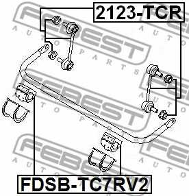 Опора стабилизатора FEBEST FDSB-TC7RV2 - изображение 1