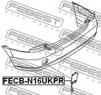 Заслонка, буксирный крюк FEBEST FECB-N16UKPR - изображение 1