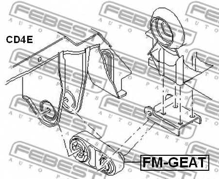 Подвеска автоматической коробки передач FEBEST FM-GEAT - изображение 1