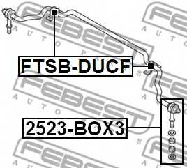 Опора стабилизатора FEBEST FTSB-DUCF - изображение 1