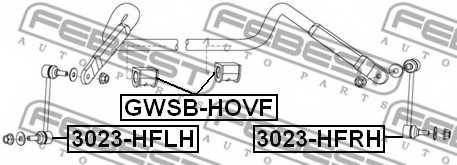 Опора стабилизатора FEBEST GWSB-HOVF - изображение 1